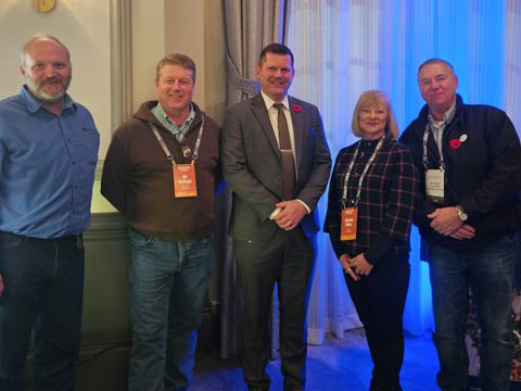 Meeting with Minister of Agriculture R.J. Sigurdson at RMA Convention in Edmonton